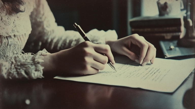 A Person Writing on A Piece of Paper with A Pen, Preparing to Ask for A Letter of Recommendation