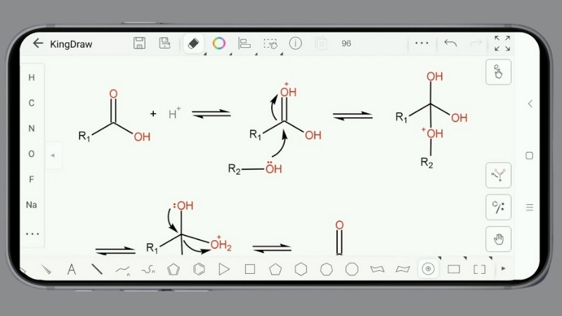 User interface of the KingDraw app