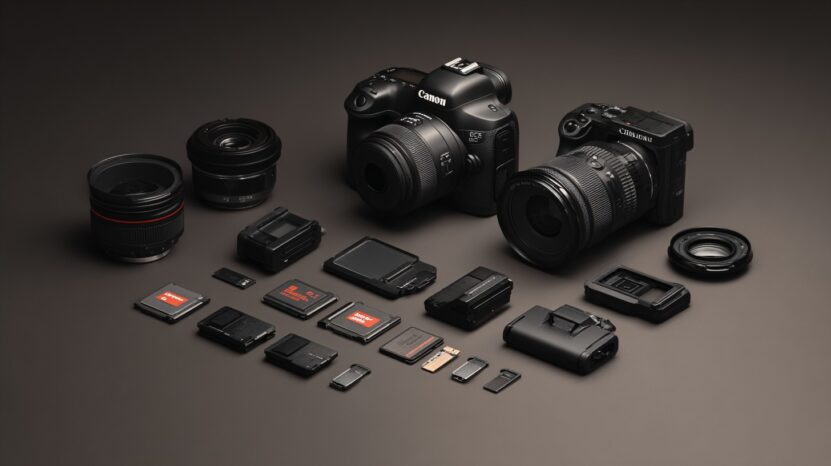 SD Cards, Lens Hoods, Triggers for flash, cameras